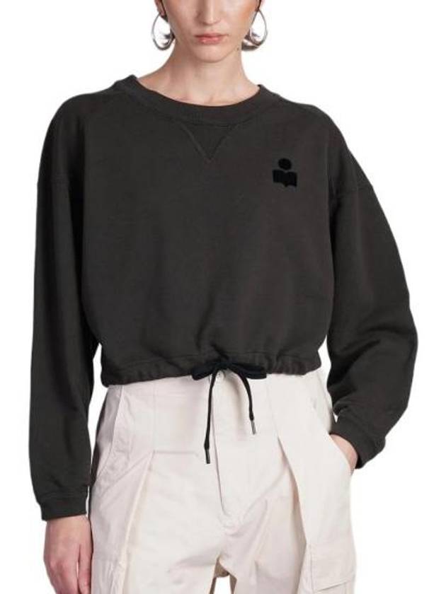 Margo Logo Crop Sweatshirt Faded Black - ISABEL MARANT - BALAAN 2