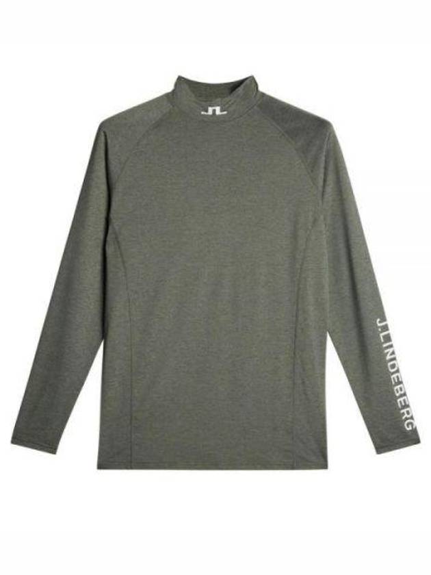 Men's Aelo Soft Compression Long Sleeve T-Shirt Forest Green Melange - J.LINDEBERG - BALAAN 2