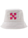 Arrow embroidery bucket hat OWLB021S23FAB0010132 - OFF WHITE - BALAAN 3