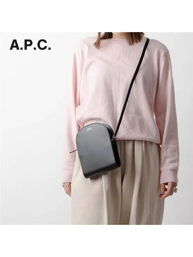 Demilune Neck Pouch Bag Black - A.P.C. - BALAAN.