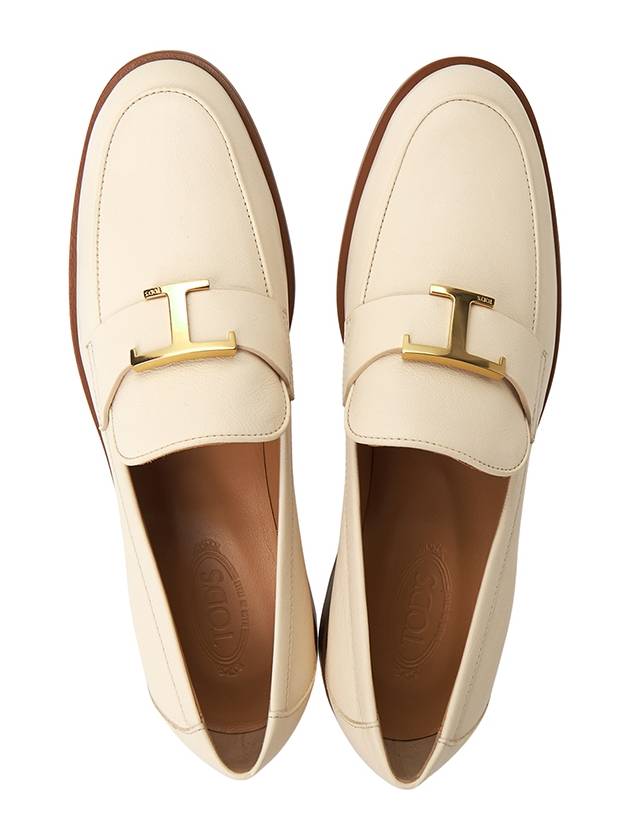 T Timeless Leather Loafer Ivory - TOD'S - BALAAN 3