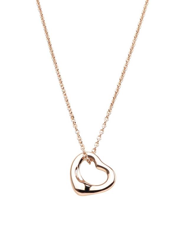 Pink gold Elsa Peretti open heart necklace 11MM 33976 4 - TIFFANY & CO. - BALAAN 1