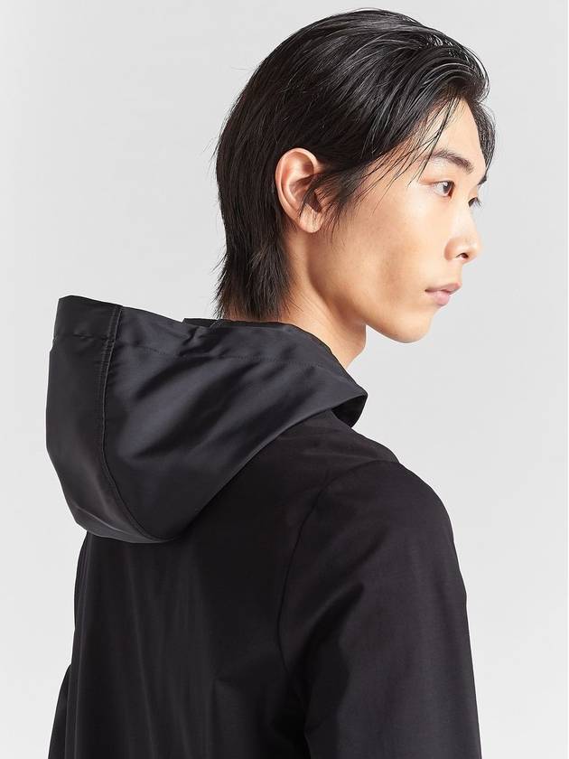 Triangle Logo Pocket Breasted Zip Up Jacket Black - PRADA - BALAAN 6