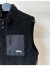 AU Australia 8BALL SHERPA Reversible Vest ST0M0475 Black MENS M L XL - STUSSY - BALAAN 3