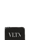 Rockstud Logo Clutch Bag Black - VALENTINO - BALAAN 2