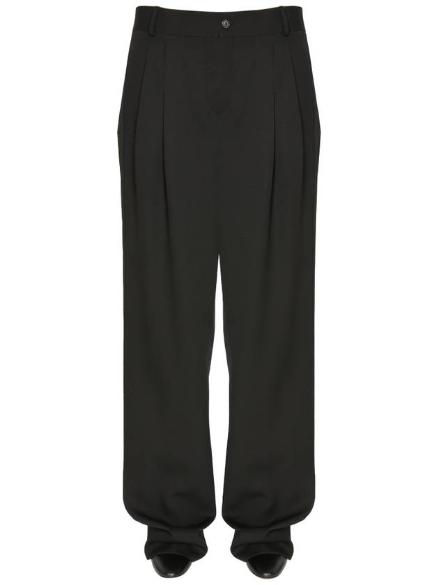 Grande Poudre Wide Pants Black - SAINT LAURENT - BALAAN 2