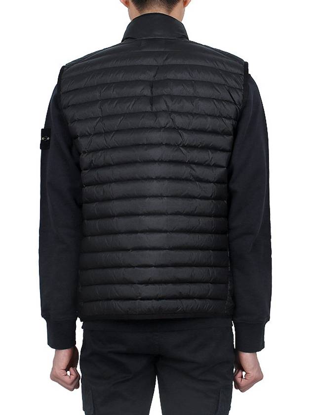 Men's Logo Patch Puffer Vest Black - STONE ISLAND - BALAAN 6