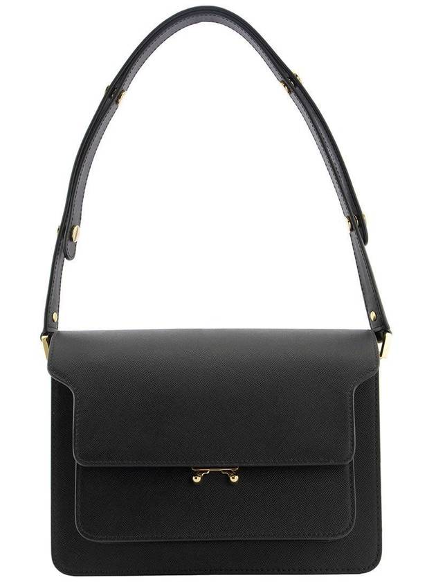 Saffiano Trunk Medium Shoulder Bag Black - MARNI - BALAAN 6