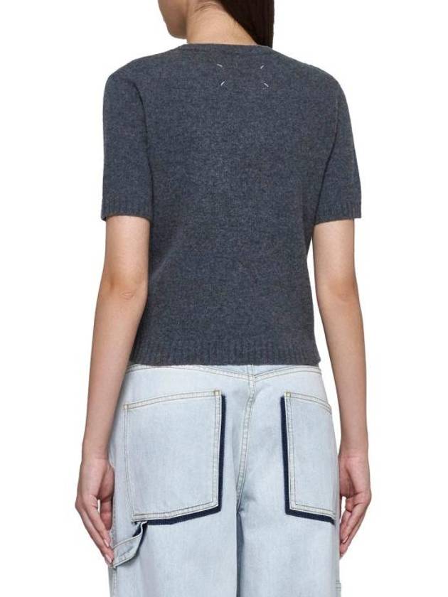 Washed Lambswool Crewneck Knit Top Grey - MAISON MARGIELA - BALAAN 7