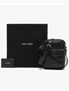 Logo Print Nappa Leather Pouch Cross Bag Black - SAINT LAURENT - BALAAN 4