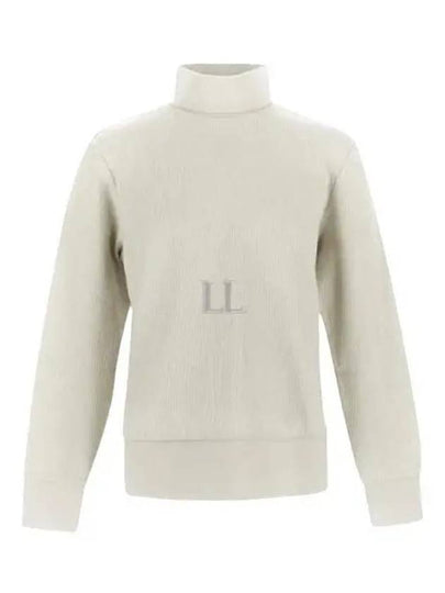 Thermal Rib Ottoman Stripe Turtleneck Natural - THOM BROWNE - BALAAN 2