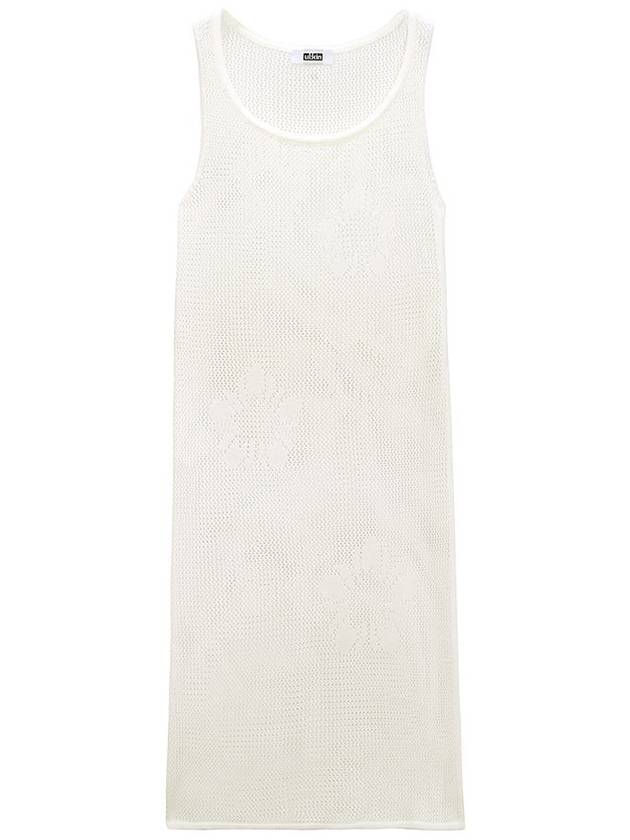 Runway Mugung Crochet Knit Layered Long Dress Ivory - ULKIN - BALAAN 3