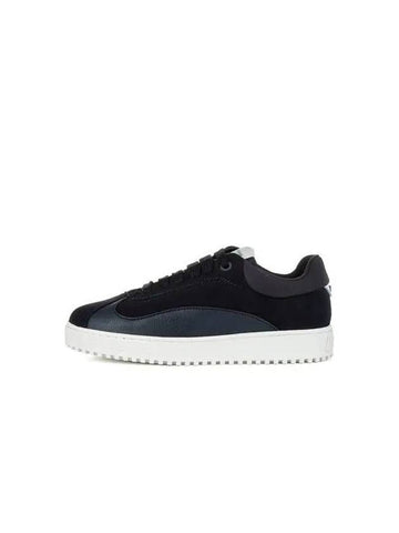 Men s Piping Leather Overlay Sneakers Navy 270515 - EMPORIO ARMANI - BALAAN 1