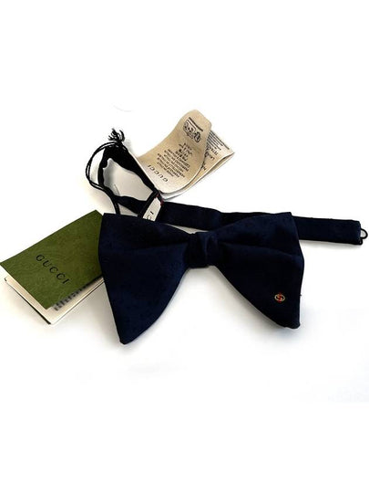 Men's Silk Bow Tie Navy - GUCCI - BALAAN 2