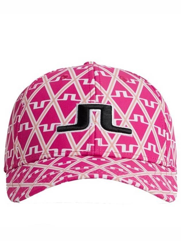 Women's Arlene Embroidered Logo Ball Cap Geo Fuchsia Purple - J.LINDEBERG - BALAAN 1