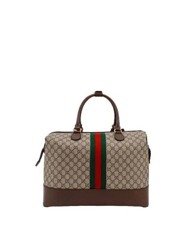 GG Supreme Web Band Duffel Bag Beige - GUCCI - BALAAN 3