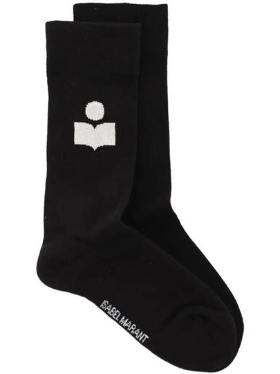 Siloki Logo Socks Black - ISABEL MARANT - BALAAN 2