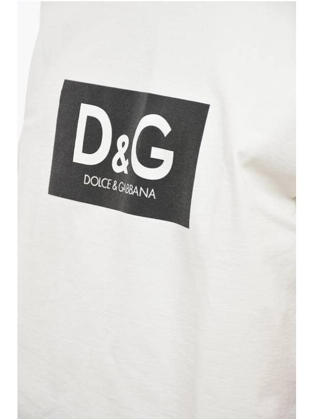 D&G Print Cotton Short Sleeve T-Shirt White - DOLCE&GABBANA - BALAAN 4