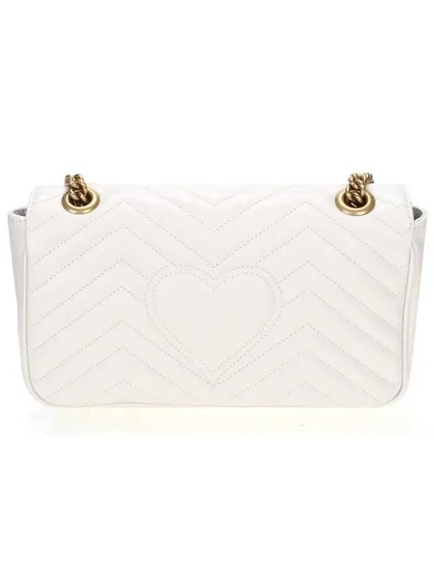 GG Marmont Matelasse Small Shoulder Bag White - GUCCI - BALAAN 4