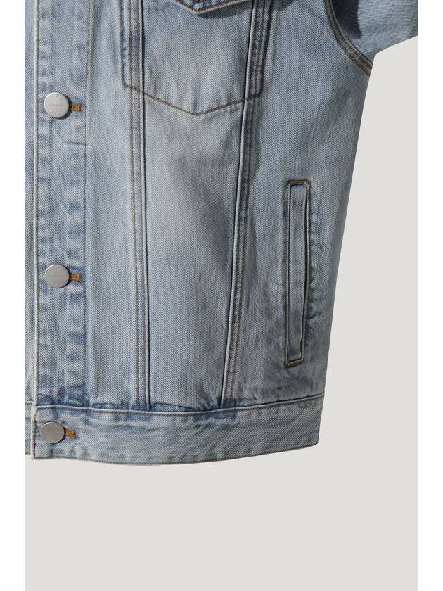 Collarless denim trucker jacket - IRO - BALAAN 4