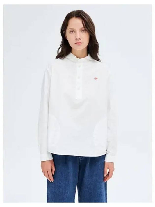 Women s Round Coral Po Shirt Blouse Southern Ls White Domestic Product GM0024090381193 - DANTON - BALAAN 1