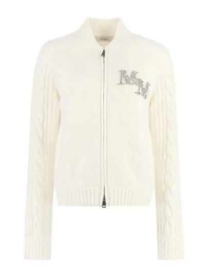 Armanda Cashmere Zip-Up Cardigan Ivory - MAX MARA - BALAAN 2