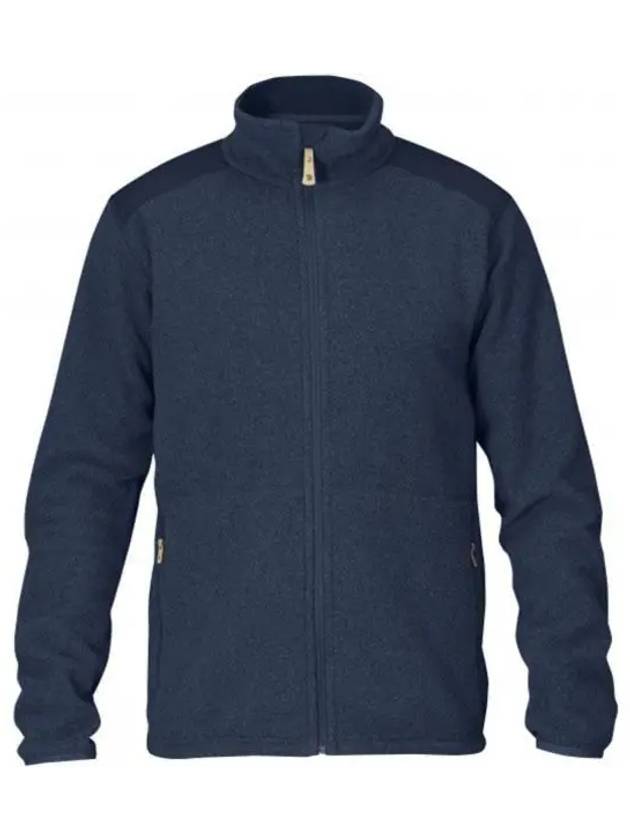 Men's Sten Fleece Zip-up Jacket Dark Navy - FJALL RAVEN - BALAAN 2