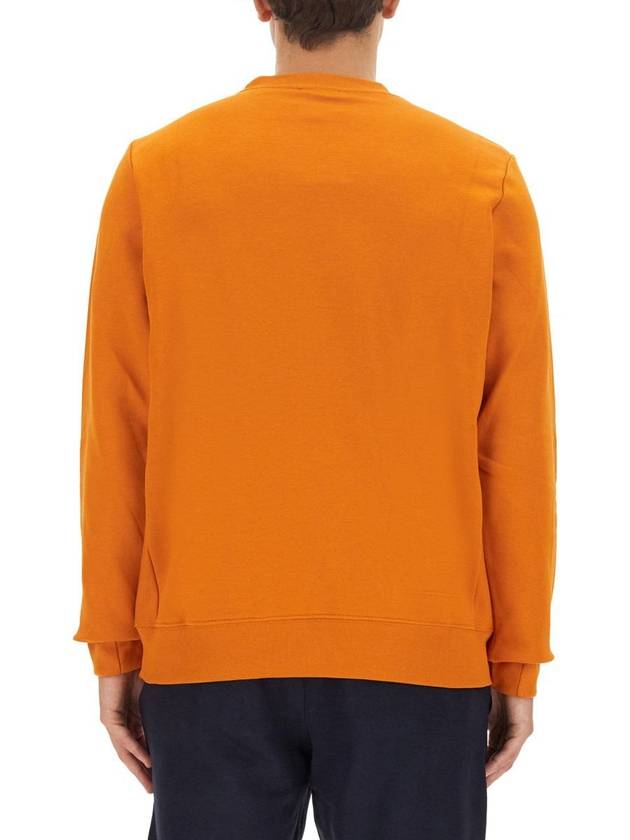 Men's Zebra Logo Organic Cotton Sweatshirt Orange - PAUL SMITH - BALAAN 4