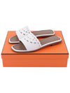 Gaelle Calfskin Sandals Blanc - HERMES - BALAAN 3