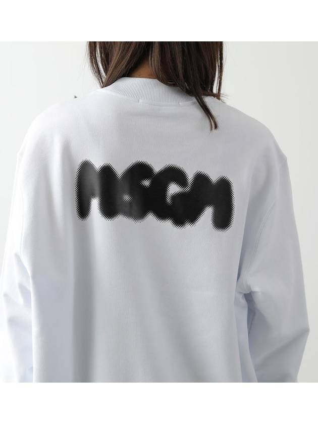 Brushed Logo Print Sweatshirt White - MSGM - BALAAN 4