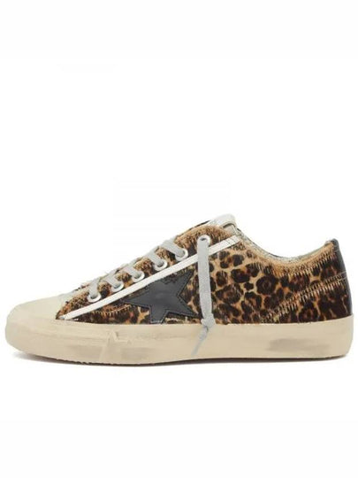 V-Star Leopard Pony Skin Low Top Sneakers Brown - GOLDEN GOOSE - BALAAN 2