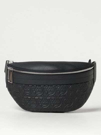 Gancini Embossed Belt Bag Black - SALVATORE FERRAGAMO - BALAAN 2