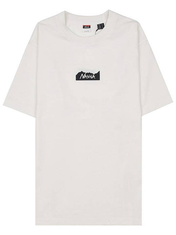 Men's Eco Hybrid Mountain Logo Tee NW2211 1G208 WHT - NANGA - BALAAN 1