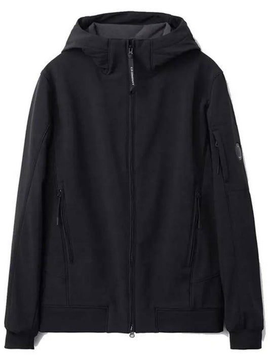 Lens Wappen Patch Zip Up Hoodie Black - CP COMPANY - BALAAN 2