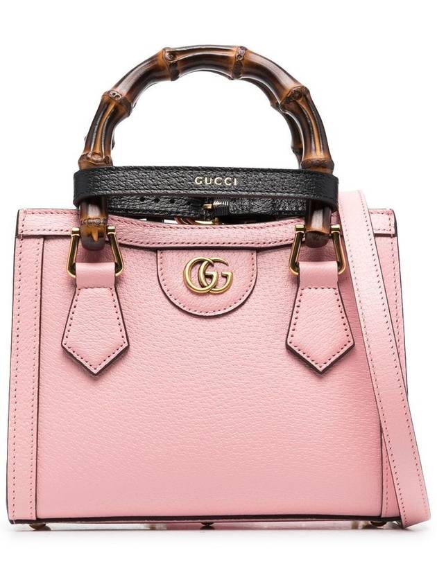 Diana Bamboo Handle Mini Leather Tote Bag Pink - GUCCI - BALAAN 2