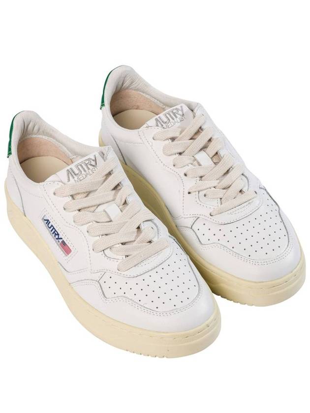 Medalist Green Tab Leather Low Top Sneakers White - AUTRY - BALAAN 5