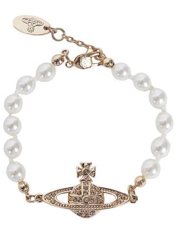 Mini Bas Relief Pearl Bracelet Gold - VIVIENNE WESTWOOD - BALAAN 1