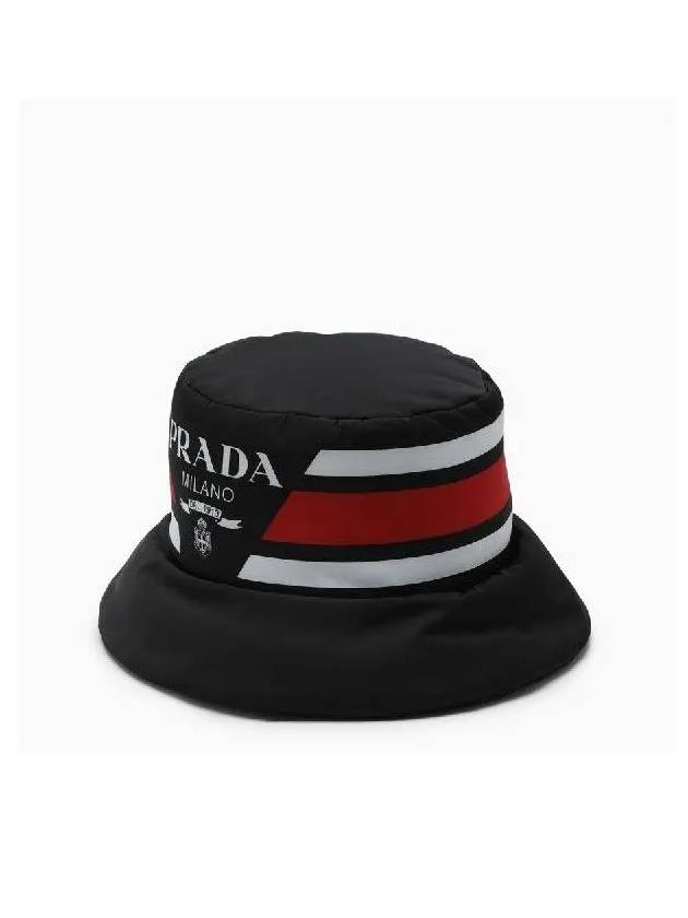 Logo Re-Nylon Bucket Hat Red Black - PRADA - BALAAN 5