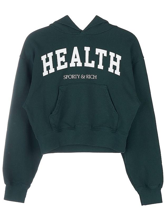 HEALTH IVY CROPPED HOODIE FOREST WHITE - SPORTY & RICH - BALAAN 10