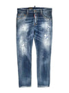 Men's Logo Patch Skinny Jeans Navy - DSQUARED2 - BALAAN 2