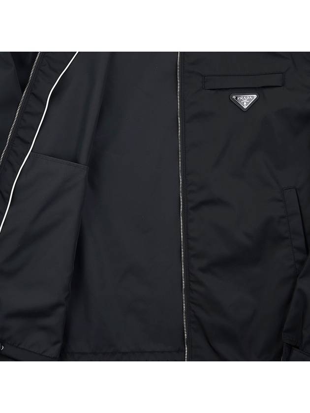 Re-Nylon Hooded Blouson Jacket Black - PRADA - BALAAN 10