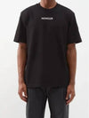 Logo embroidered cotton t shirt black 8C00032 8390T 999 - MONCLER - BALAAN 2