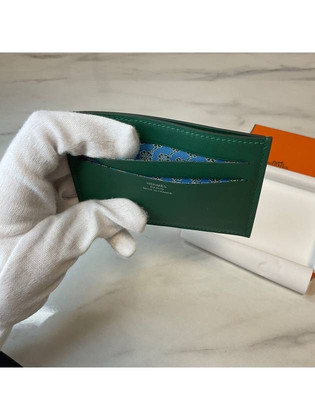 Citizen Twill Swift Calfskin Card Wallet Holder Vertigo Green H086495CAAB - HERMES - BALAAN 4