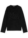 AMALFI 007 Logo Wool Sweater Black Knit - MAX MARA - BALAAN 4