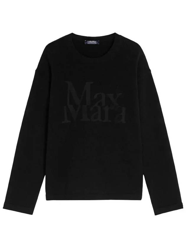 AMALFI 007 Logo Wool Sweater Black Knit - MAX MARA - BALAAN 4