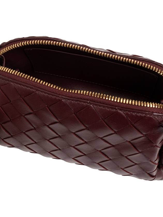 Bottega Veneta Leather Shoulder Bag, Women's, Burgundy - BOTTEGA VENETA - BALAAN 5