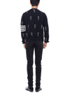 Mr. Thom Icon Diagonal Knit Top Navy - THOM BROWNE - BALAAN 6