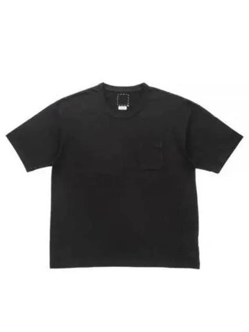 24 Cotton And Silk T shirt 0124105010008 BLACK Short Sleeve - VISVIM - BALAAN 1