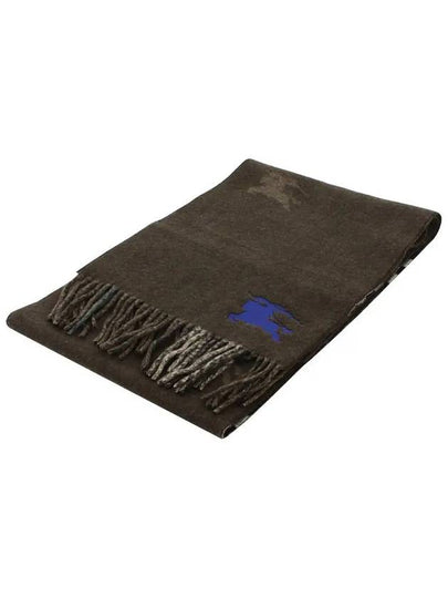 Check EKD Embroidered Reversible Cashmere Scarf Snug - BURBERRY - BALAAN 2