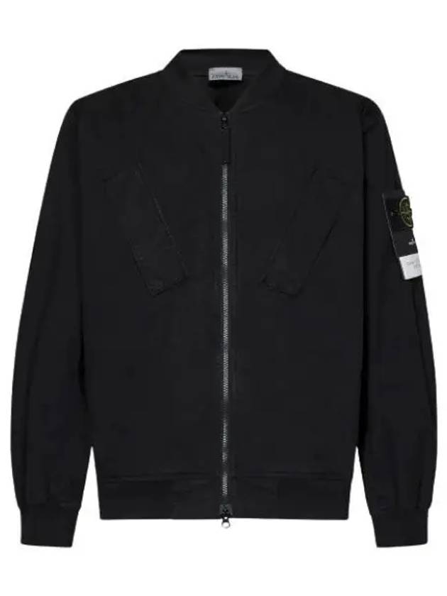 Compass Badge Bomber Jacket Black - STONE ISLAND - BALAAN 2